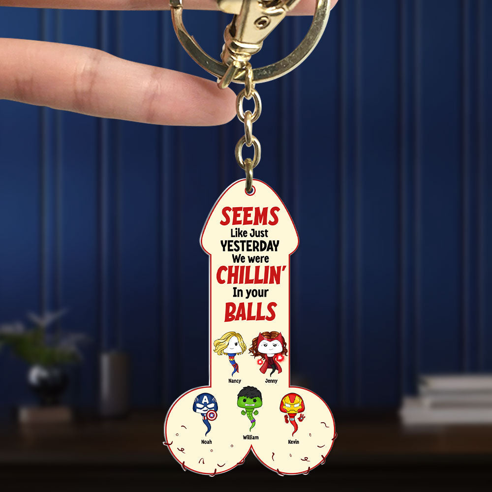 Super Sperm Dad Keychain - Personalized Gifts For Dad 02ohti190525-Homacus