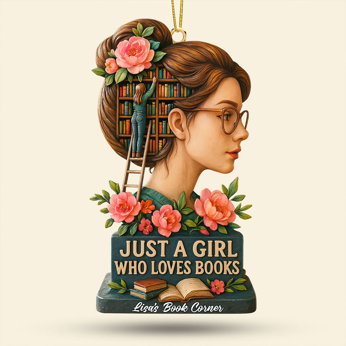 Book Girl Ornament - Personalized Gifts For Book Lovers 05huti170925-Homacus