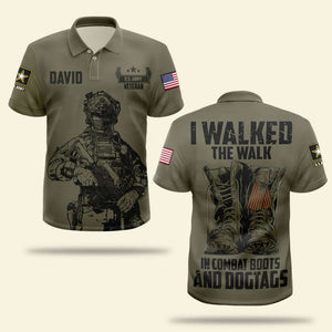 Walked The Walk, Custom Military Patches - Veteran Shirt, Personalized 3D Shirts - Veteran Day Gifts For Dad, Grandpa-Homacus