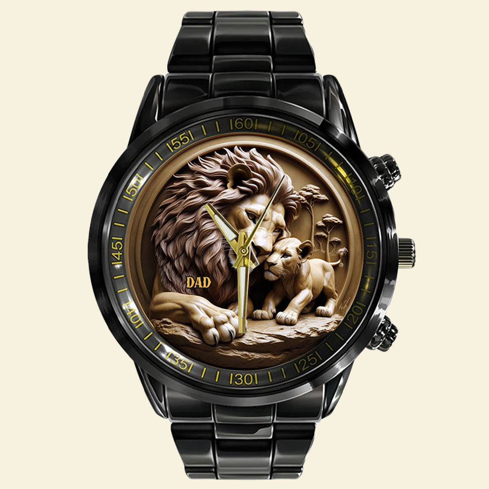 Lion Dad Men's Watch - Personalized Gifts For Dad 03nati210425-Homacus