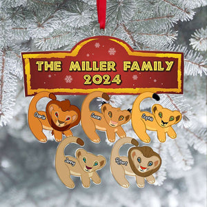 Personalized Christmas Gifts For Lion Family Acrylic Ornament 03KATI011124-Homacus