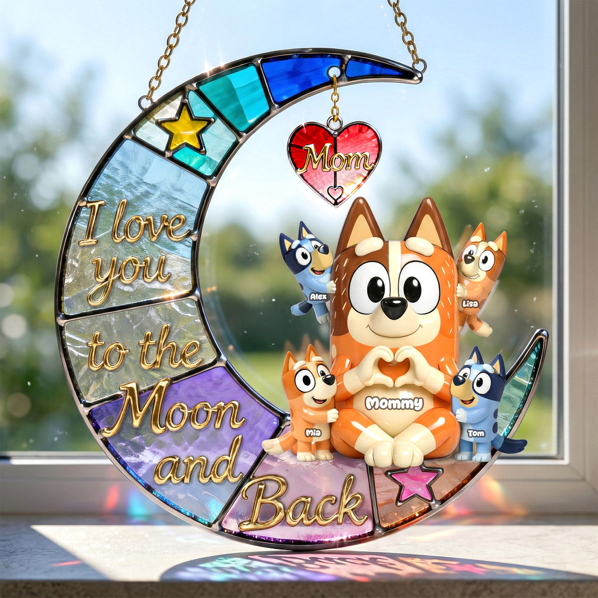 Mom And Kids Suncatcher Ornament - Personalized Gifts For Mom 01ohti270226-Homacus