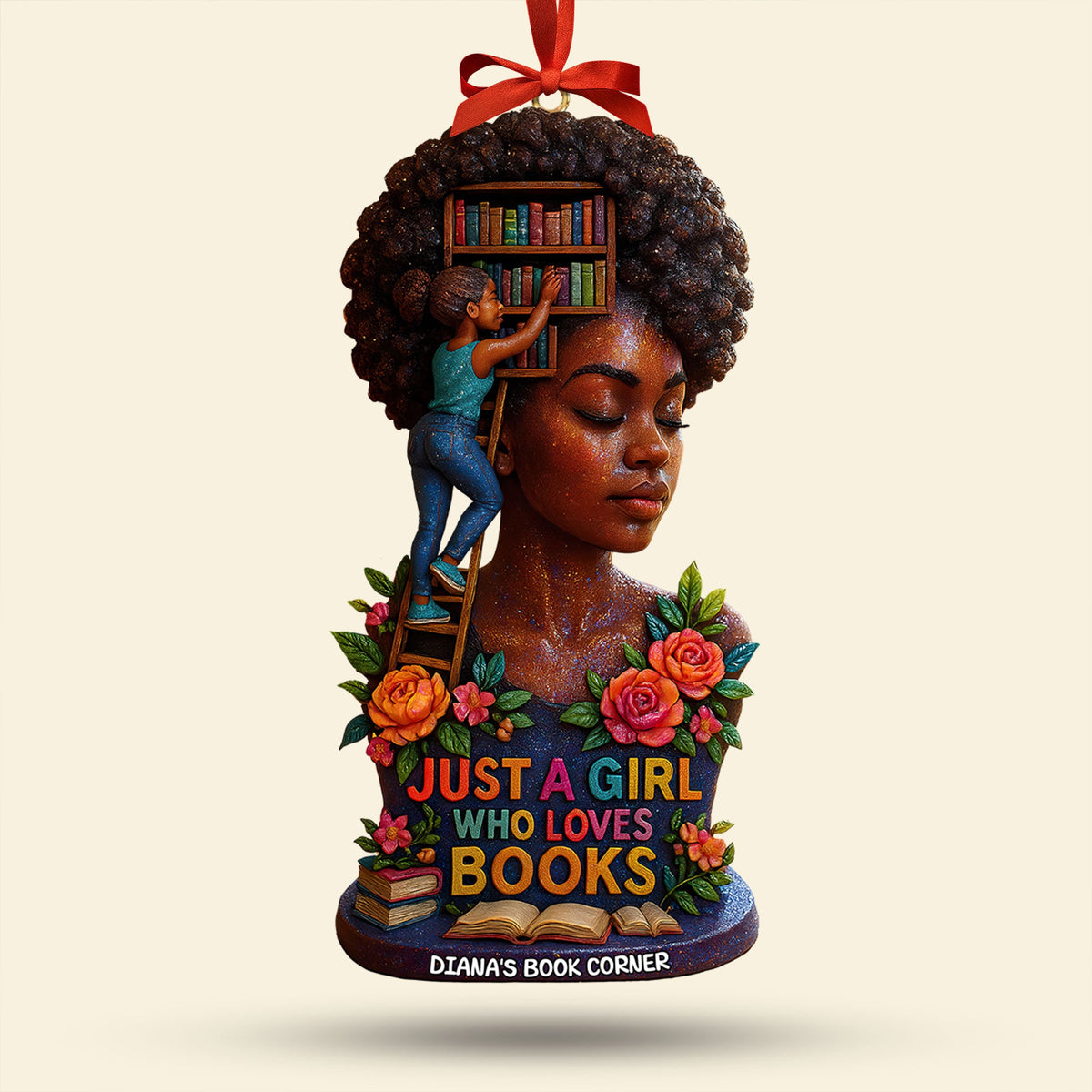 Book Girl Ornament - Personalized Gifts For Book Lovers 04huti190925-Homacus