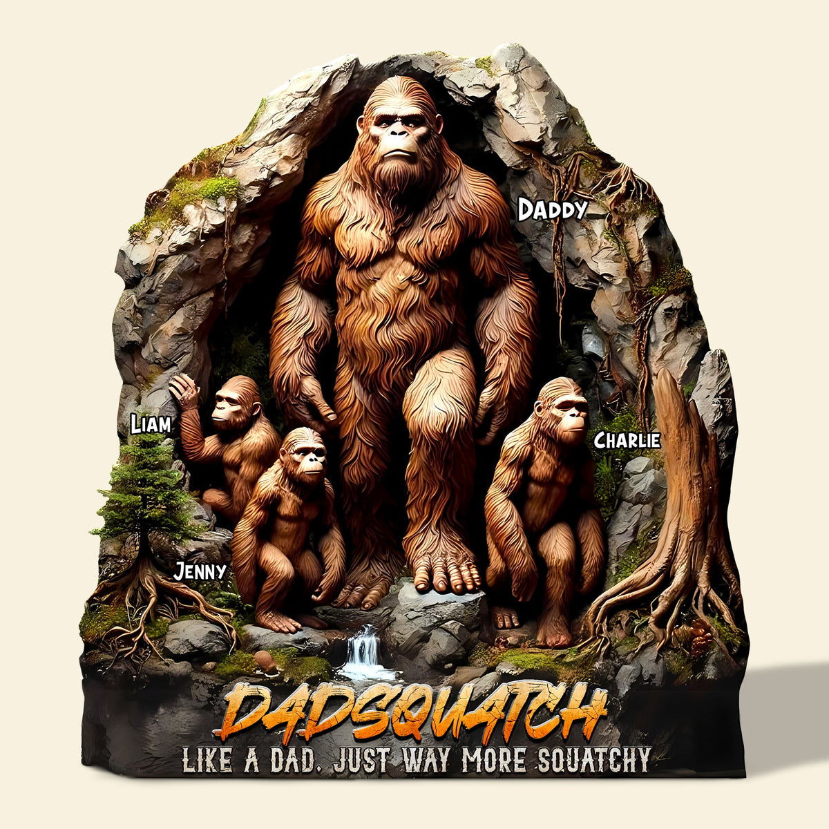 Personalized Gifts For Dad Plaque Father's Day Dadsquatch-Homacus