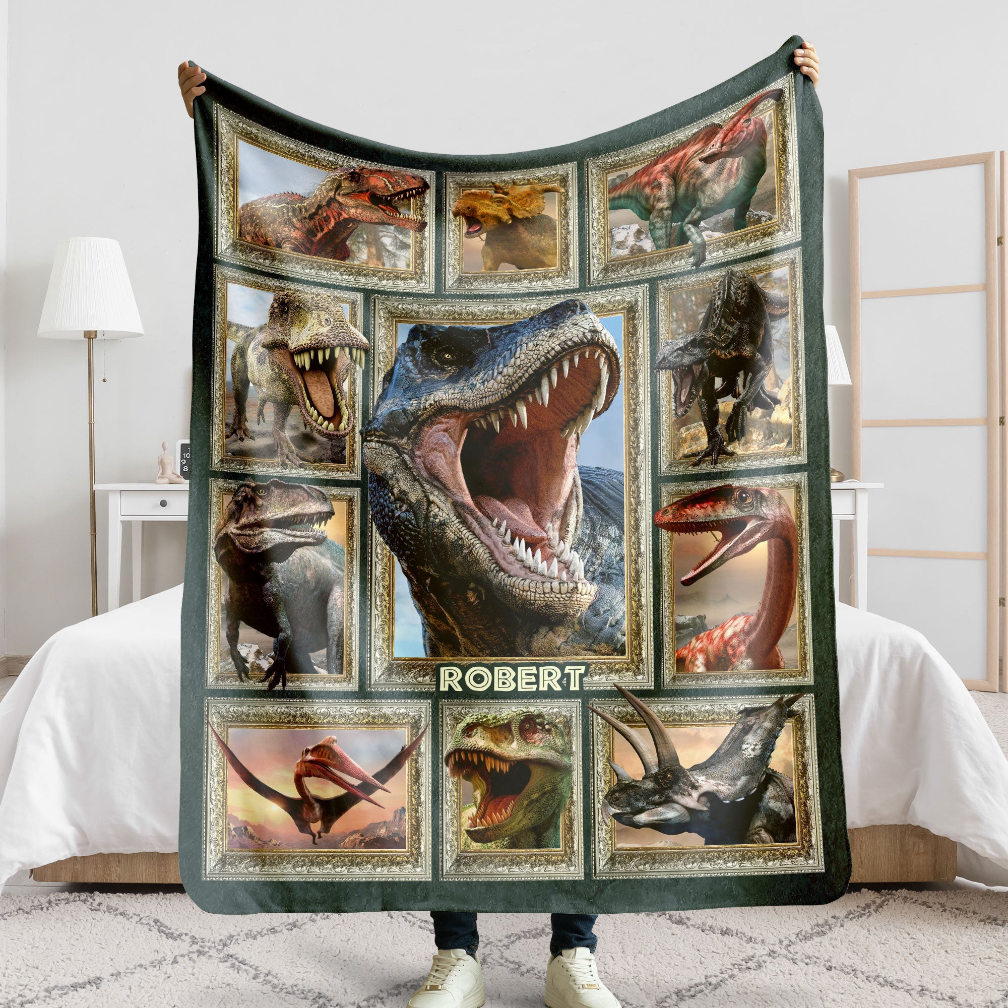 Personalized Gifts For Dinosaur Lover Blanket 03qhti271224-Homacus