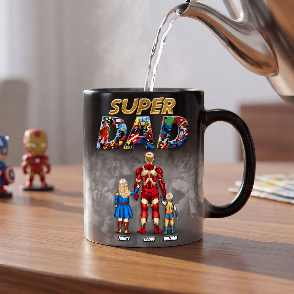 Dad And Kids Magic Ceramic Coffee Mug - Personalized Gifts For Dad 04ohti050526-Homacus