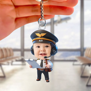 Custom Photo Gifts For Pilot Baby Keychain 01ohti061224-Homacus