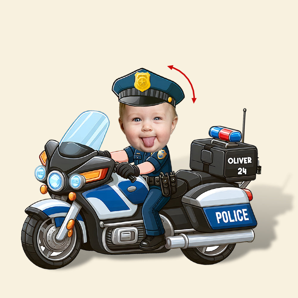 Police Shaking Head Standee - Custom Photo Gifts For Dad Cute Gifts-Homacus