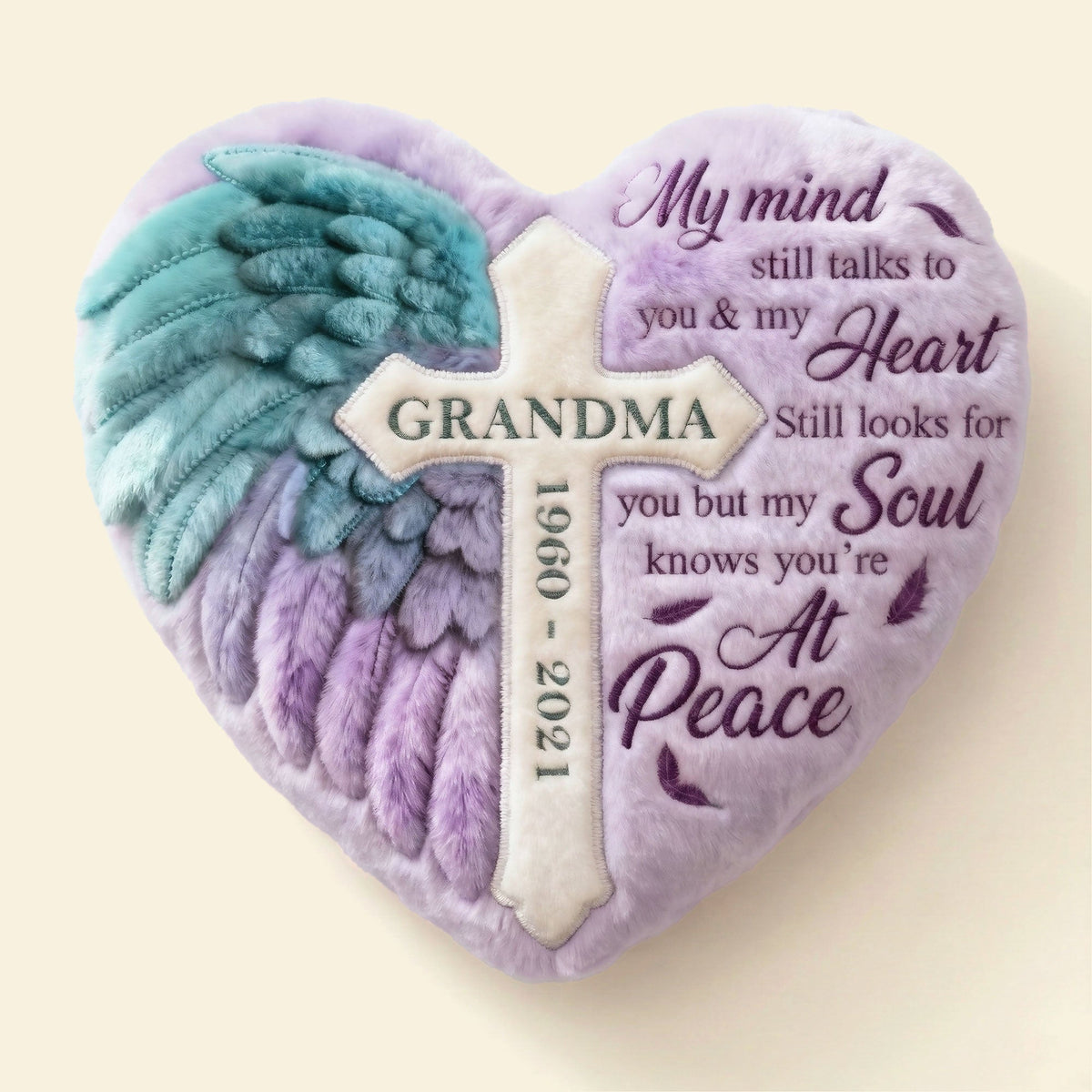 Heaven Angel Wing Shaped Pillow - Personalized Keepsake To Remember Loved One 03QHTI191225-Homacus