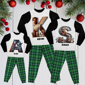 Custom Alphabet Letter Gifts For Movie Lover Family Pajama Set 05xqti081124-Homacus