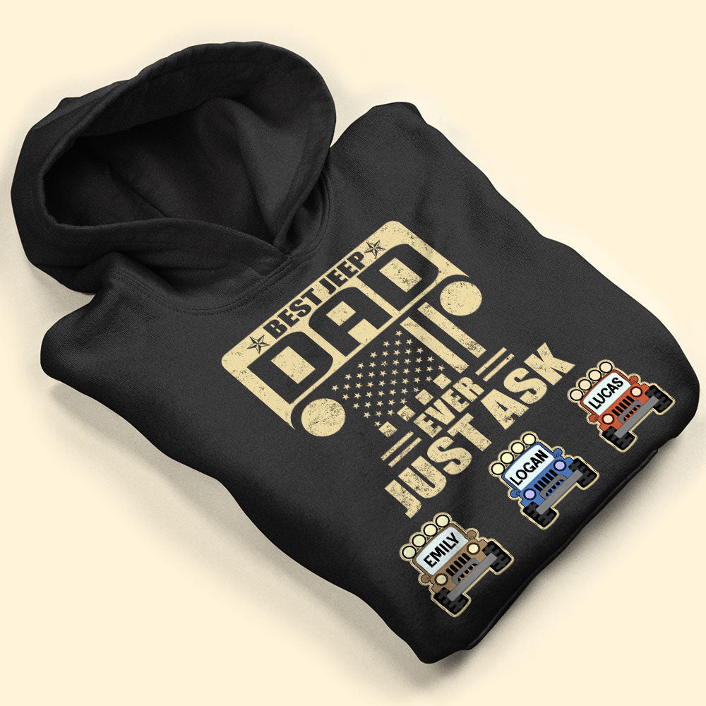 Personalized Gifts For Dad Shirt Best Car Dad Ever Just Ask-Homacus