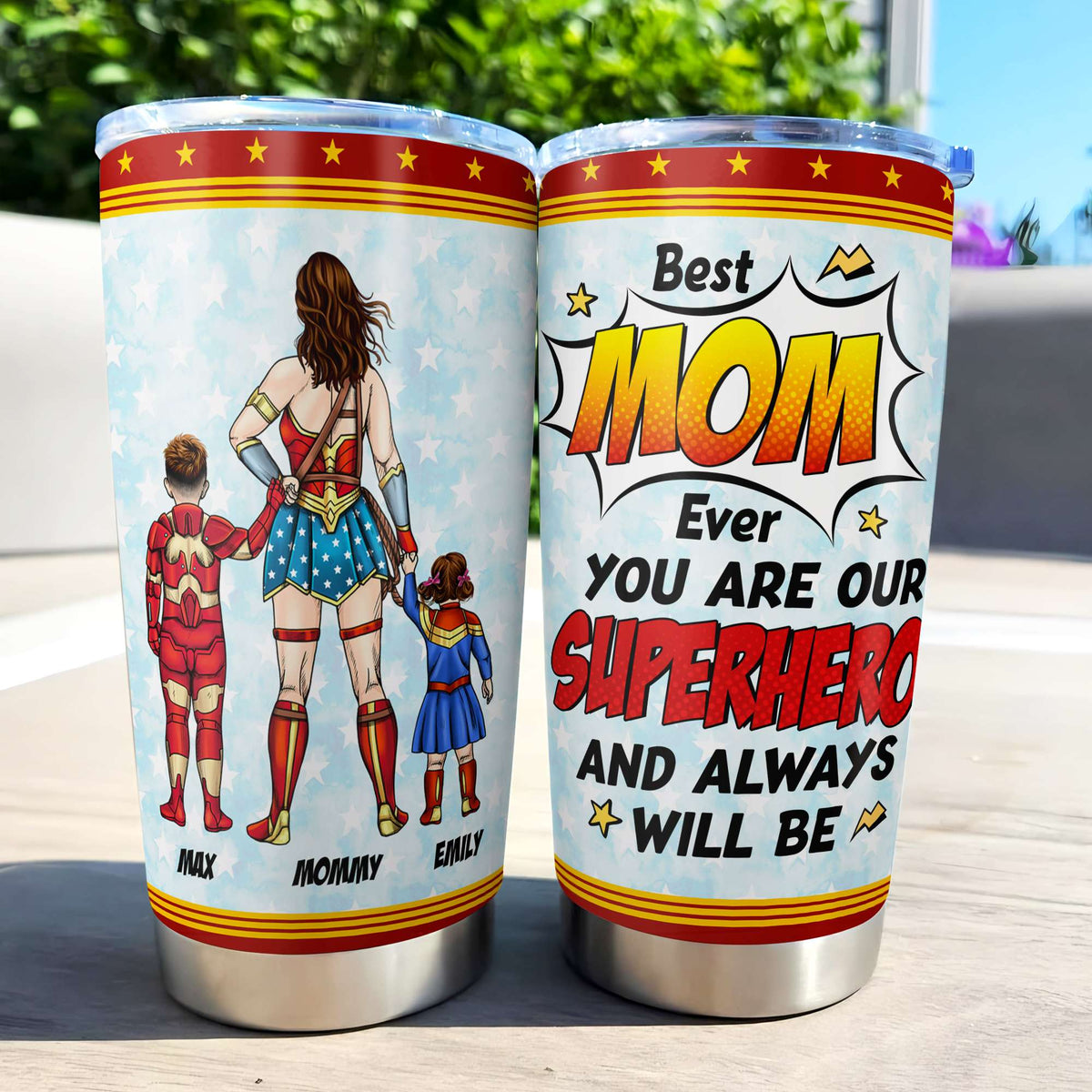 Personalized Gifts For Mom Tumbler Best Hero Mom Ever Mother's Day 03HUTI190325PA-Homacus