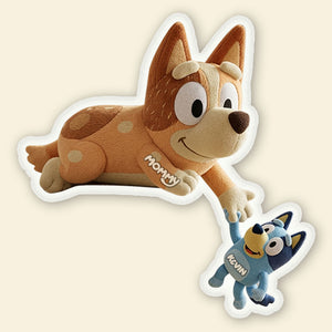 Cute Mommy Dog And Puppy Shape Pillow - Personalized Gifts For Mom 02OHTI280326-Homacus