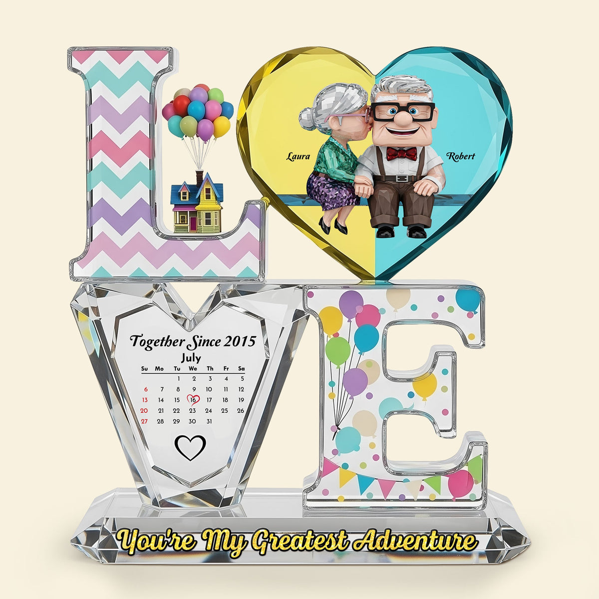 Anniversary Old Couple Plaque - Personalized Gifts For Couple 05tgti260625-Homacus
