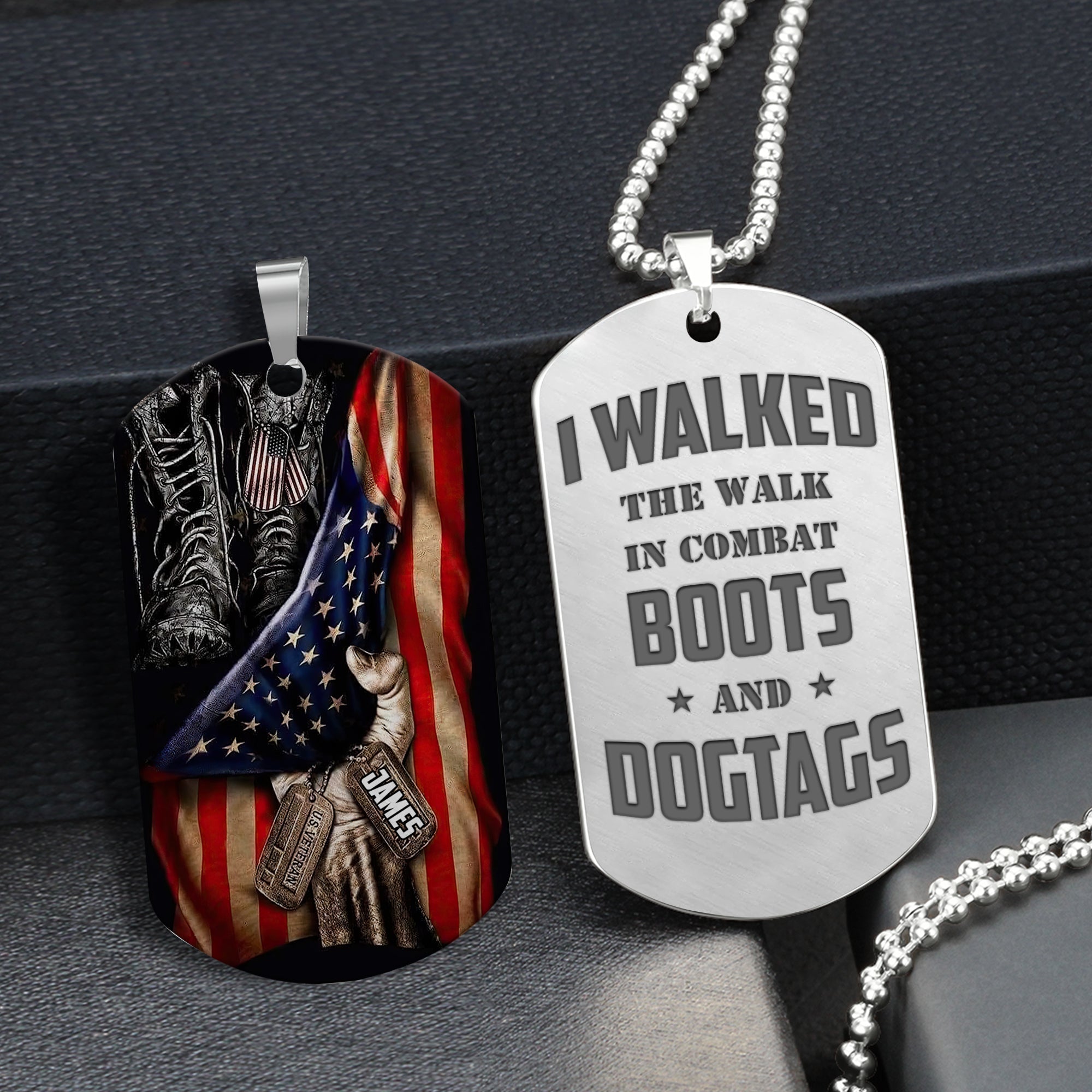 Custom Military Branches Gifts For Veteran Dogtag Army Boots & Hand Flag 03hudc290624-Homacus