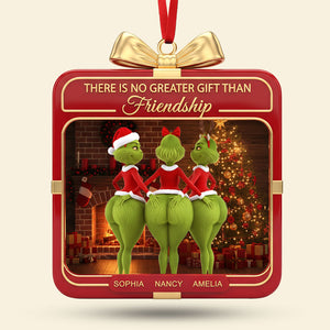 Green Monster Besties Ornament - Personalized Gift For Best Friends Christmas Ornament 05OHTI201125-Homacus