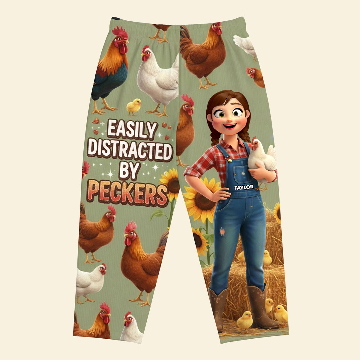 Farm Chicken Pajama Pants - Personalized Gifts For Farm Girl 02nati051225-Homacus