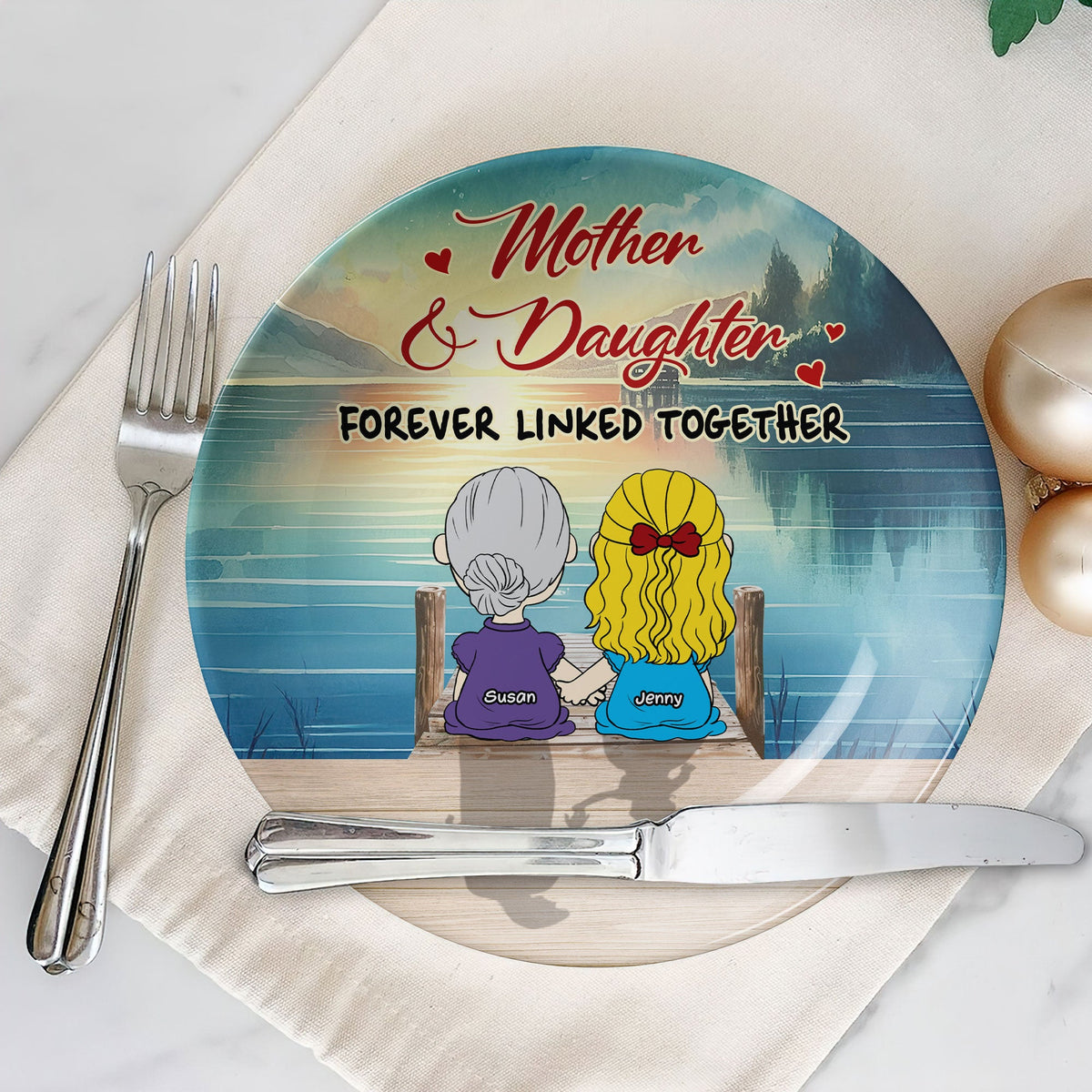 Personalized Gifts For Mom Ceramic Round Plate 05toti200325hg-Homacus