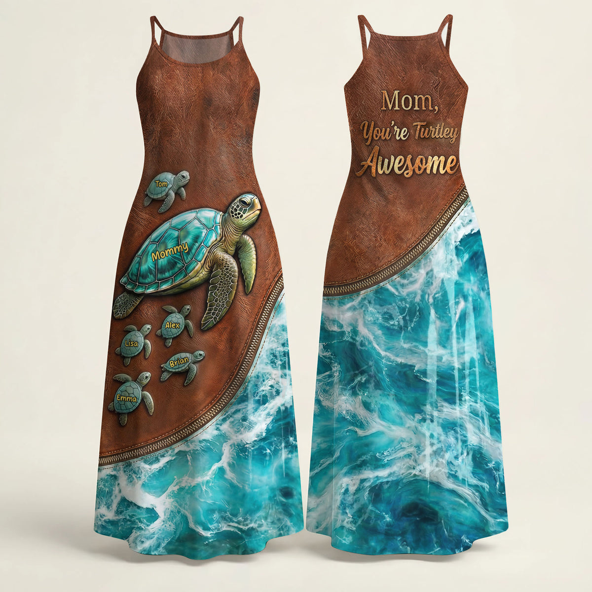 You're Turtley Awesome Maxi Dress - Personalized Gifts For Mom 02NATI240326-Homacus