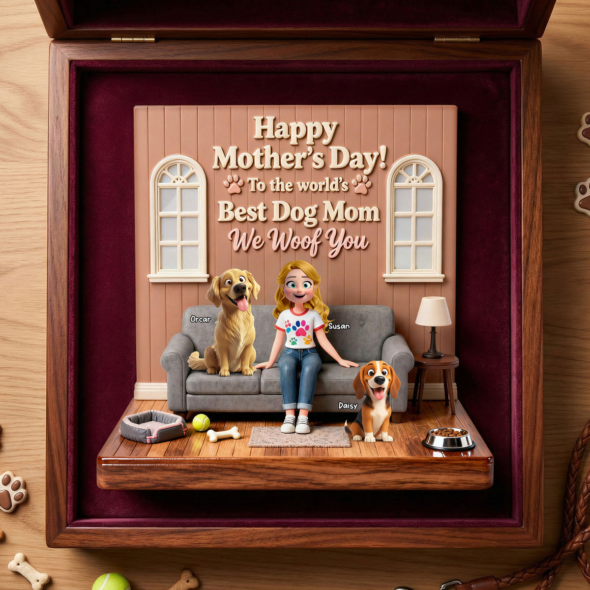 Dog Mom Acrylic Plaque - Personalized Gifts For Dog Lover Plaque 02KITI230226-Homacus