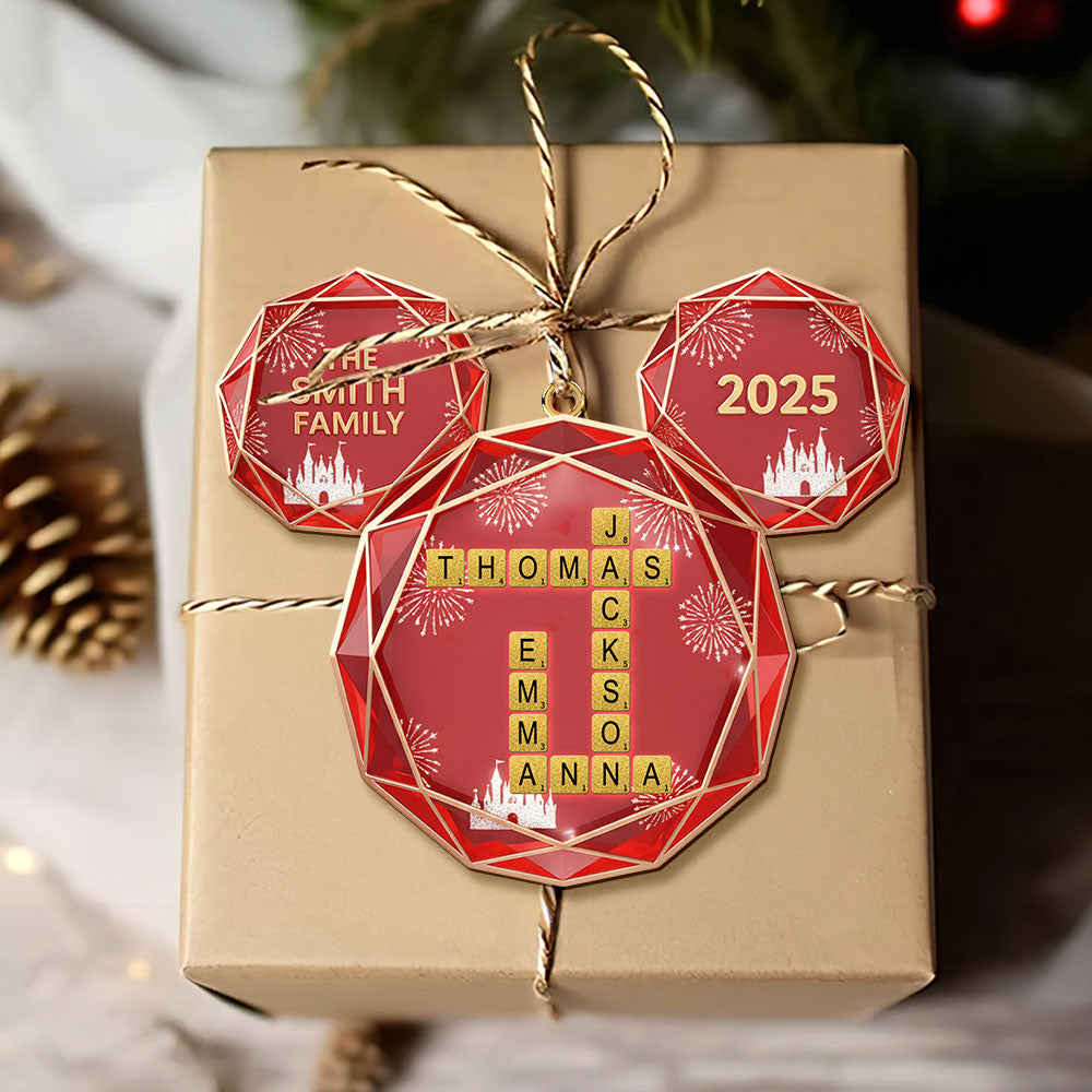 Crossword Family Ornament - Personalized Gift For Family Christmas Ornament 01NATI291025-Homacus