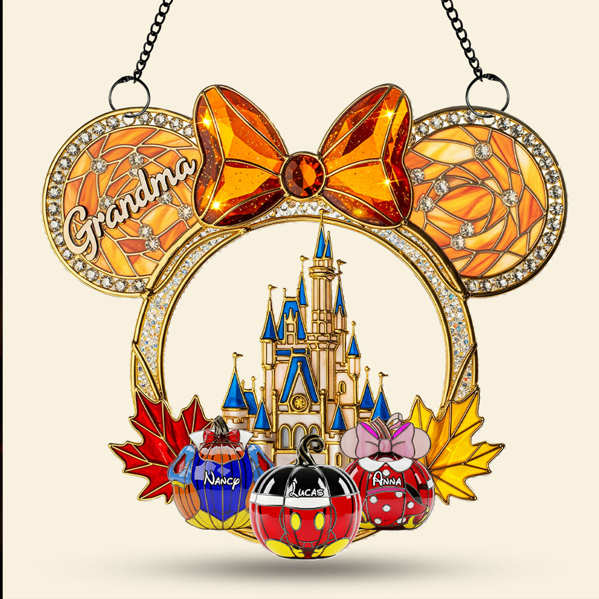 Halloween Grandma Suncatcher Ornament - Personalized Gifts For Grandma 03ohti070825-Homacus