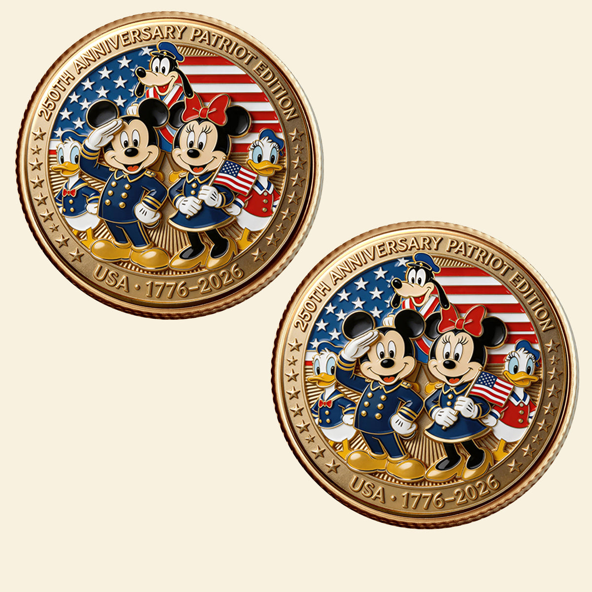 250 Years of Freedom Metal Coin - Personalized Gift For Patriots 05PGTI020326-Homacus