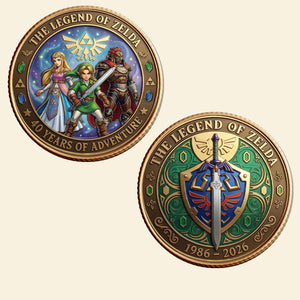 40 Years of Fantasy Adventure Metal Coin - Personalized Gifts For Fantasy Lovers 04nati090326-Homacus