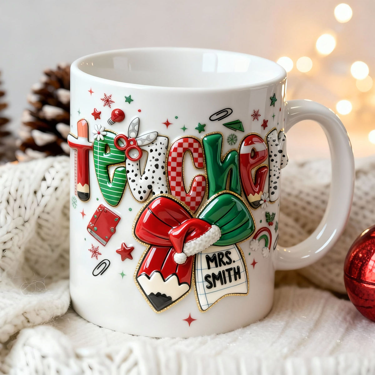 Merry Conquette Teacher Mug, Personalized Gifts For Teacher & Other Education-Related Job Titles 03QHTI201125-Homacus