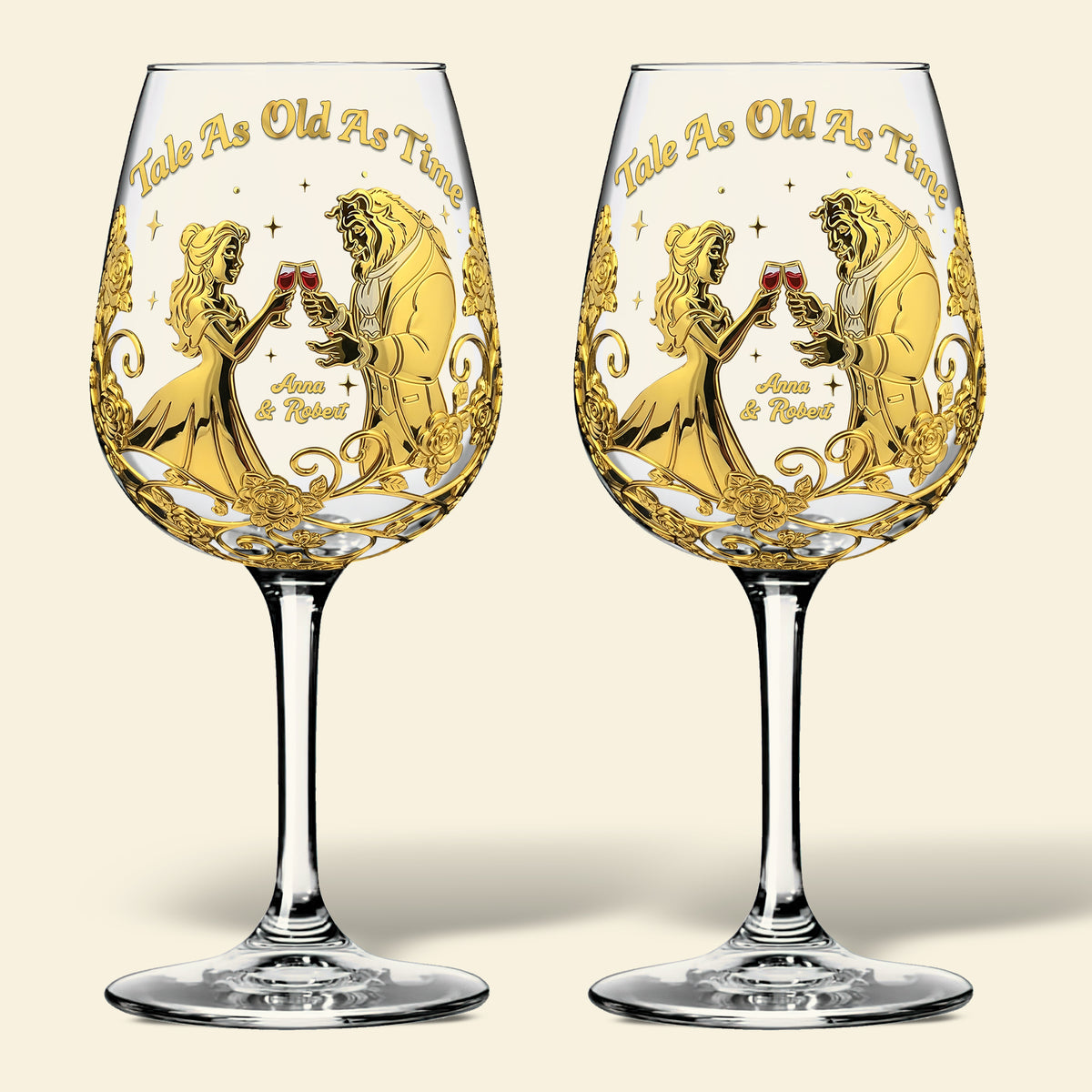 Fairytale Couple Wine Glass - Personalized Gifts For Couple 01tgti060825-Homacus