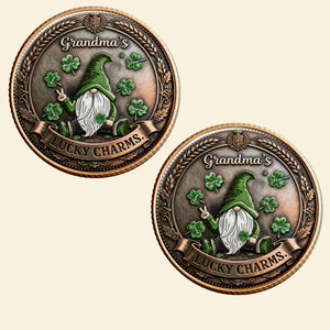 Grandma's Lucky Charms Metal Coin - Personalized Gift For Grandma 03TOTI130226-Homacus