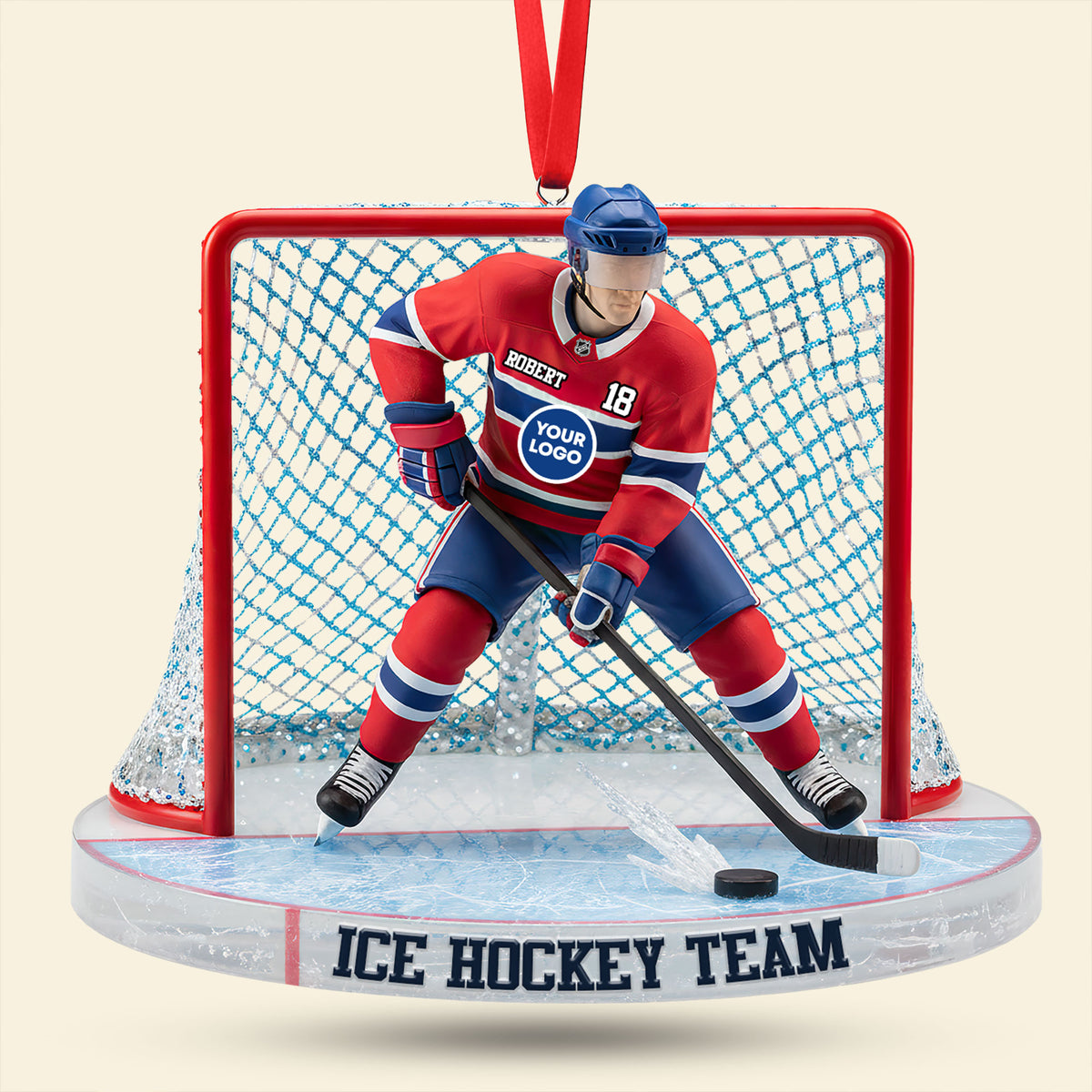 Ice Game Ornament - Personalized Gift For Sport Lover Christmas Ornament 05HUTI091025-Homacus