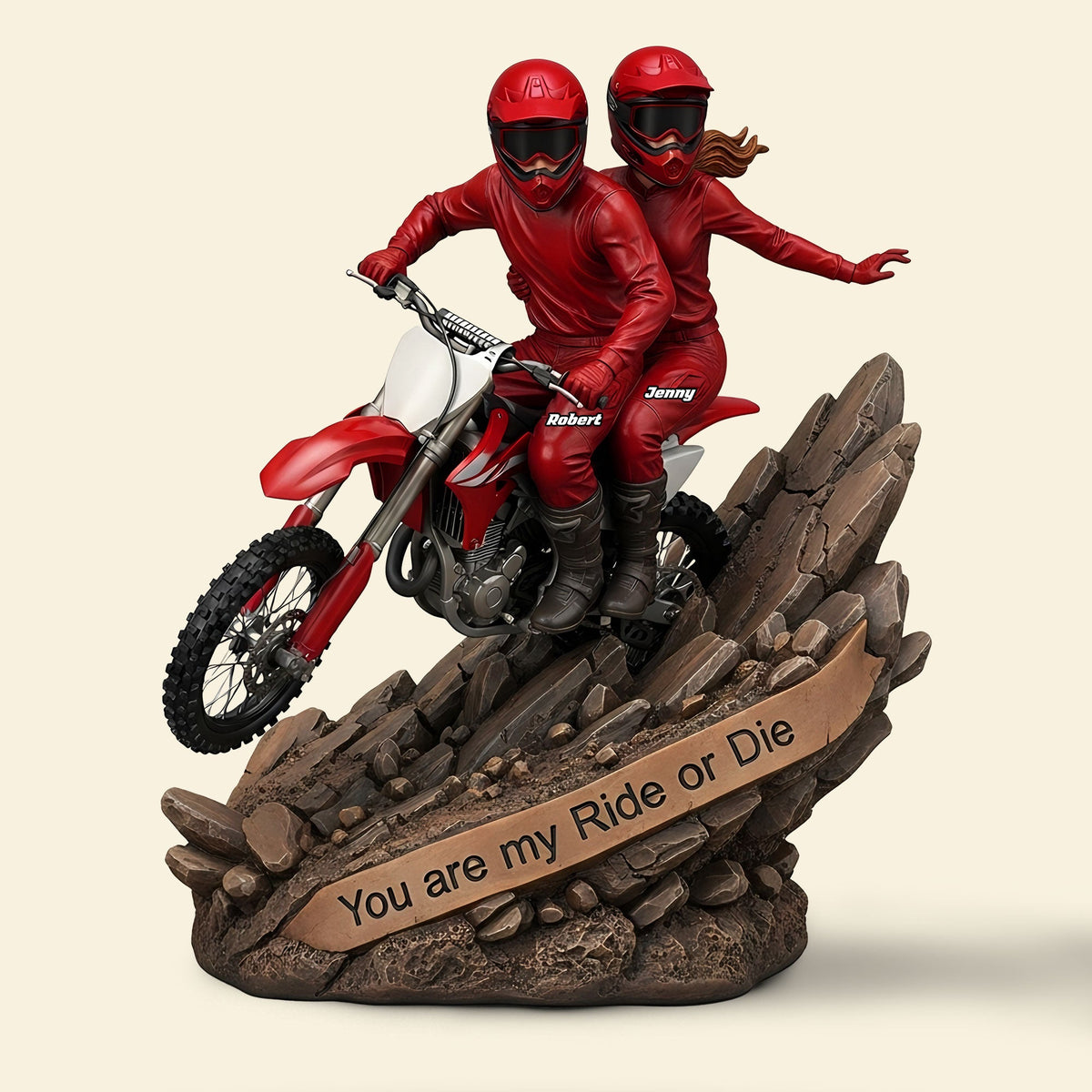 Motocross Couple Plaque - Personalized Gifts For Couple 04tgti090725-Homacus