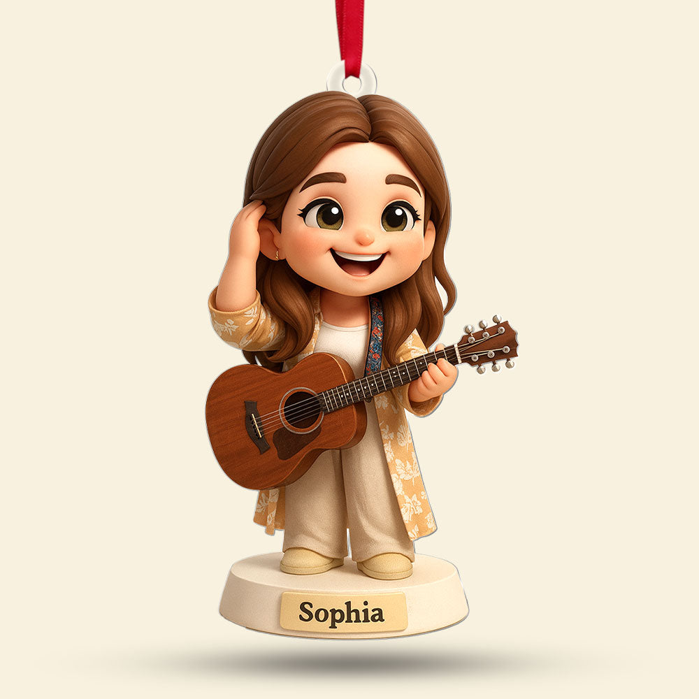 Guitarist Ornament - Custom Photo Gifts For Guitar Lovers 02pgti290825-Homacus