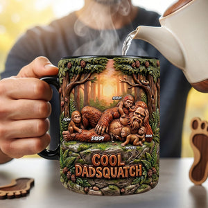 Lazy Chilling Sasquatch Dad Magic Mug, Personalized Gifts For Dads 03qhti070526-Homacus