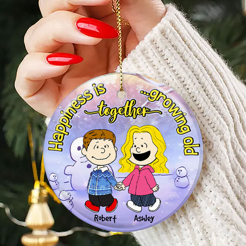 Personalized Christmas Gifts For Couple Hand In Hand Ceramic Ornament 04QHHN281023DA-Homacus