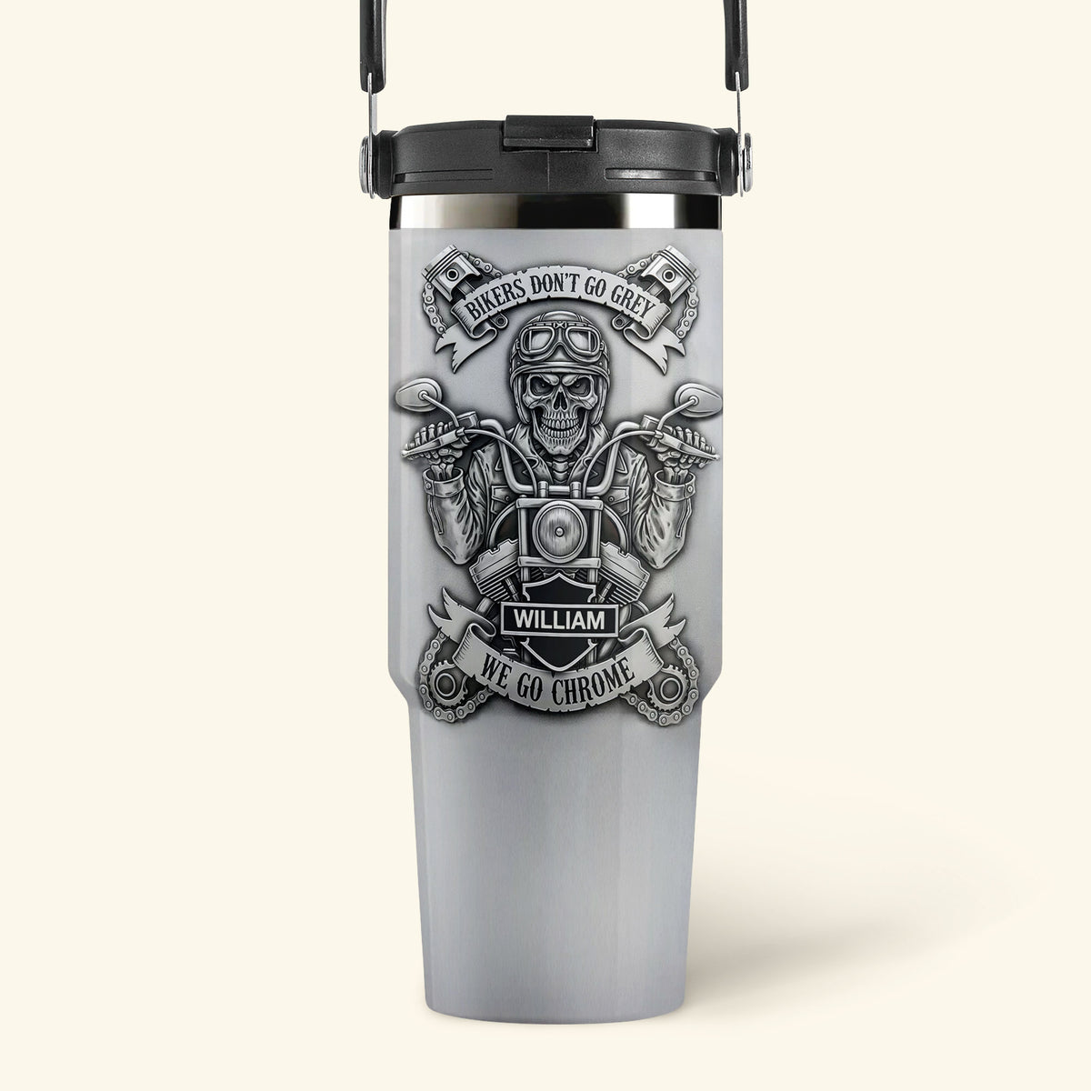 Badass Old Biker Tumbler - Personalized Gifts For Bikers 02qhti180625-Homacus