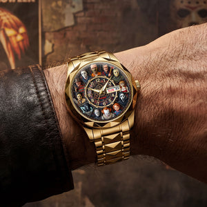 Horror Lover Men's Watch - Personalized Gifts For Horror Fans Stainless Steel Men's Watch 03HUTI240126-Homacus