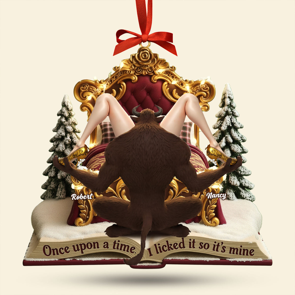 Cheeky Fairytale Couple Ornament - Personalized Gifts For Couple 03tgti220925-Homacus