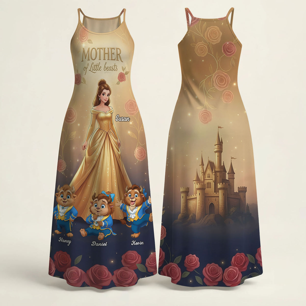 Enchanted Rose Suspender Maxi Dress - Personalized Gifts For Moms 03QHTI180326-Homacus