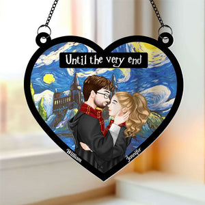 Personalized Gifts For Couple Suncatcher Window Hanging Ornament, Wizard Couple Kissing 01NATI240724PA-Homacus