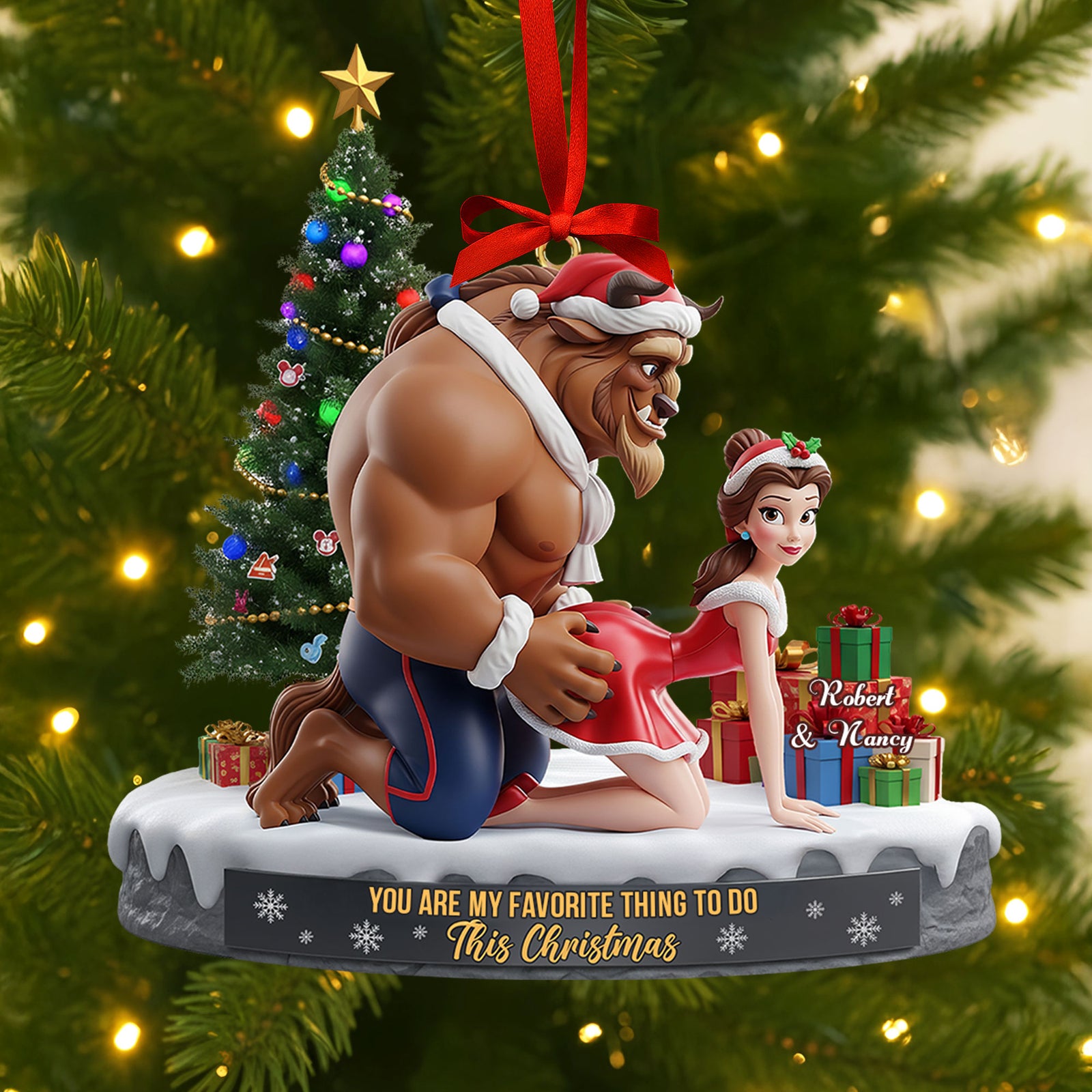Playful Couple Ornament - Personalized Gifts For Couple 04ohti160925-Homacus