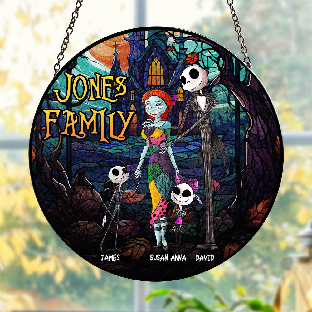 Personalized Gifts For Scary Family Suncatcher Ornament 06NATI220824-Homacus