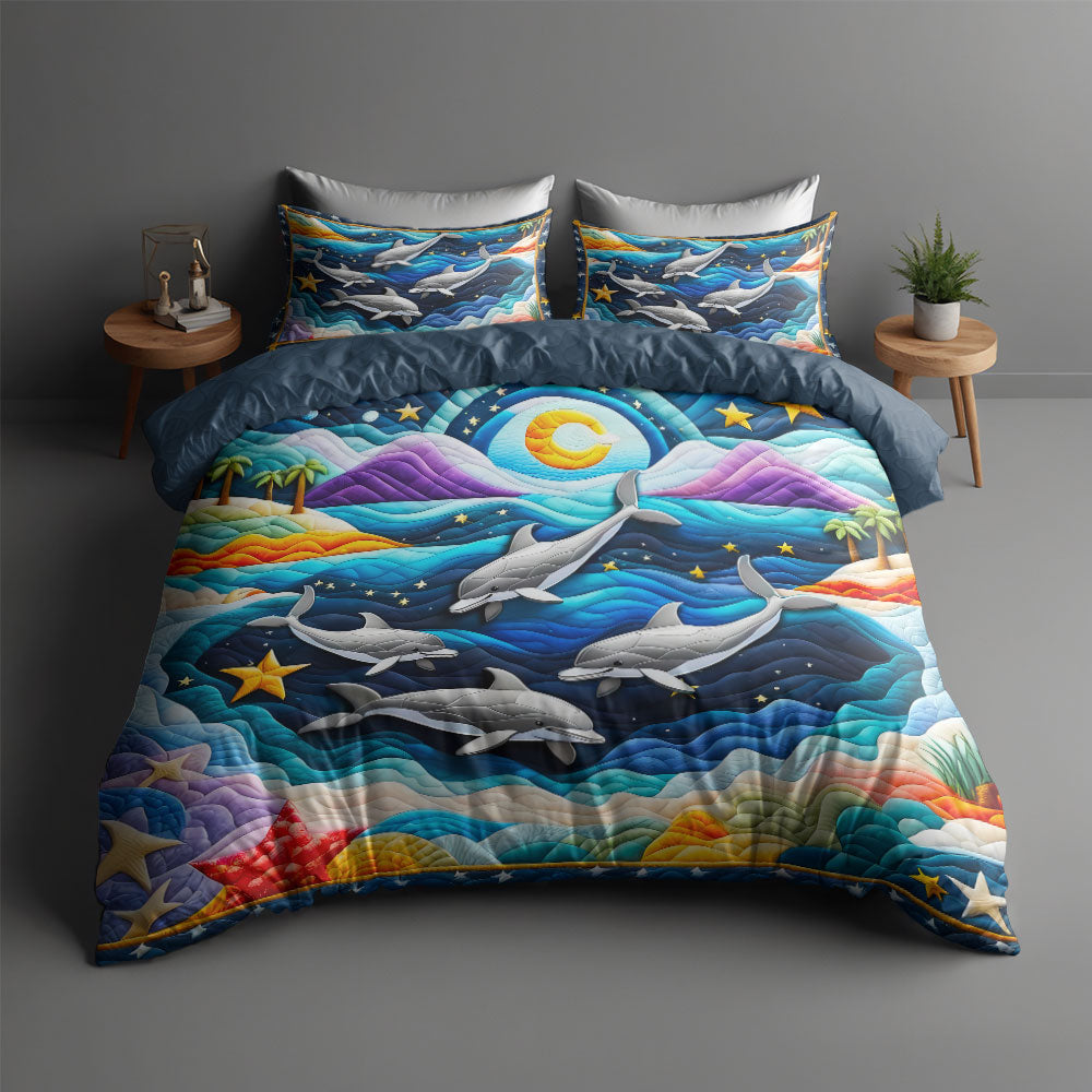 Gifts For Dolphin Lover Quilt Bed Set 041huti220125-Homacus