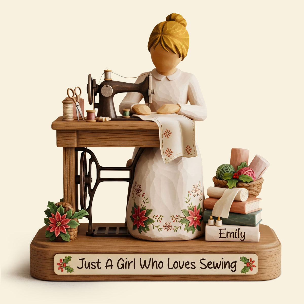 Sewing Girl Plaque - Personalized Gifts For Sewing Lovers 02pgti131025-Homacus