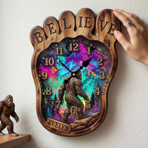 Sasquatch Acrylic Hanging Wall Clock - Personalized Gifts For Bigfoot Lovers 02huti200326-Homacus