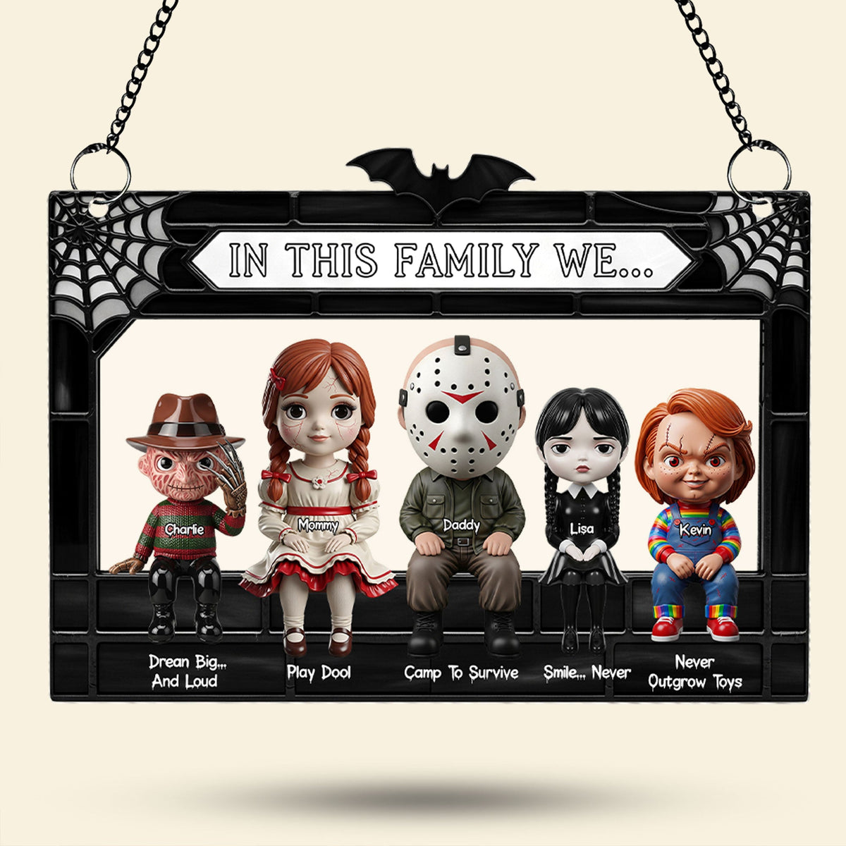 Horror Family Suncatcher - Personalized Gifts For Family 02ohti080825-Homacus