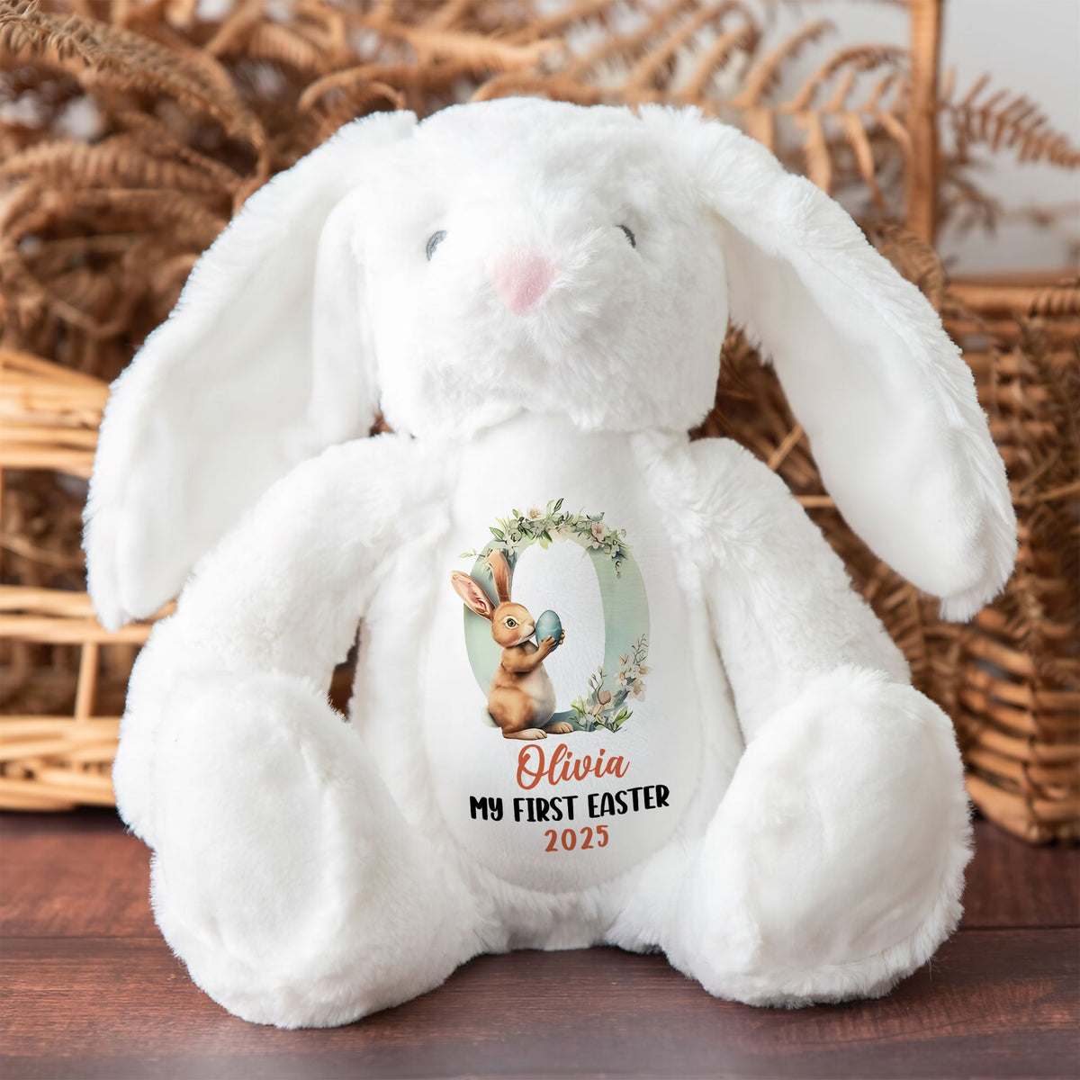 Personalized Gifts For Kid Stuffed Bunny, Easter Bunny Alphabet 01tgti140325-Homacus