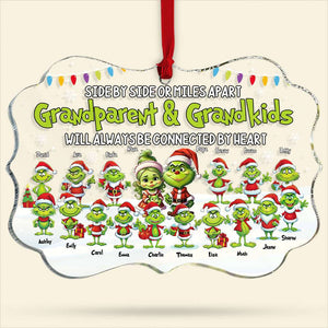 Personalized Gift For Grandparents Christmas Ornament Side By Side Or Miles Apart 01ACTI240924-Homacus