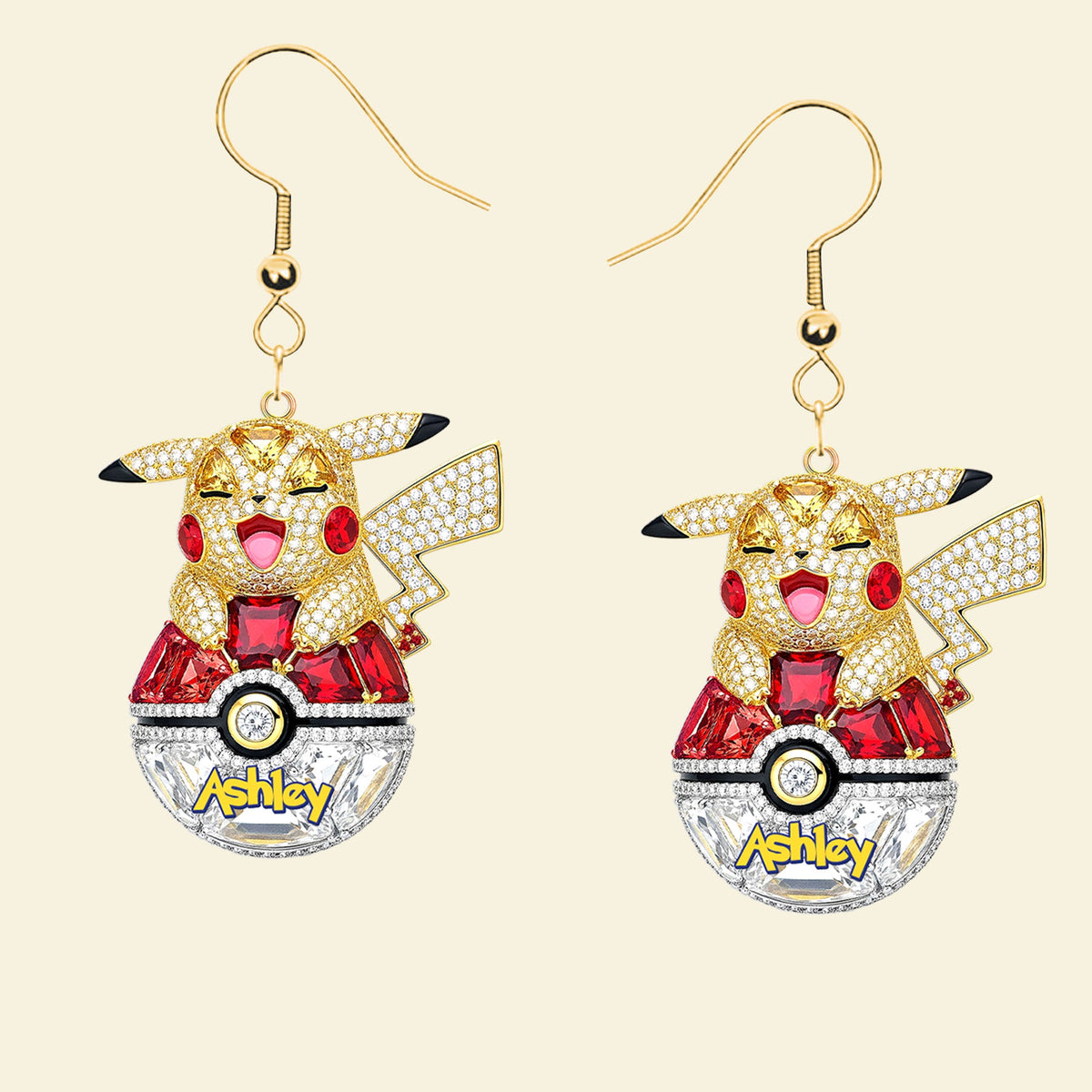 Pocket Monster Earrings - Personalized Gifts For Movie & Game Lovers 02qhti110725-Homacus